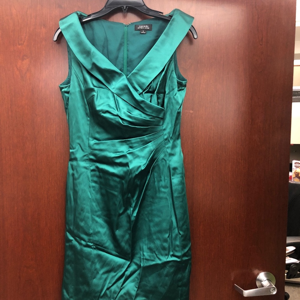 Stunning Emerald green satin dress
